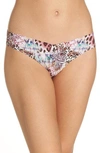 COMMANDO PRINT MICROFIBER THONG,CT02