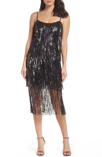 roxy sequin fringe dress