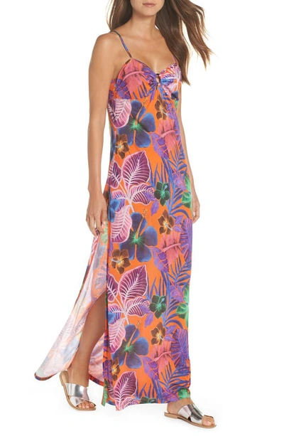 Vilebrequin Floral Print Cover-up Dress In Orange