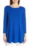 EILEEN FISHER JEWEL NECK TUNIC TOP,R8VF-T4741M