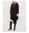MAJE CHECKED WOOL-BLEND COAT