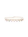 Suzanne Kalan 18kt Rose Gold, Diamond And Sapphire Rainbow Fireworks Dangle Necklace