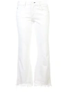 AMO AMO CROP FLARED JEANS - WHITE