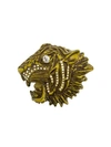 Gucci Rajah Brooch In Yellow