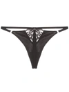 Fleur Du Mal Charlotte Lace G-string In Black