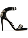 ALEXANDER MCQUEEN CRYSTAL EMBROIDERED SANDALS