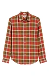 Jcrew Wallace & Barnes Slim Fit Plaid Flannel Shirt In Red