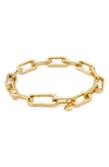Monica Vinader Gold Plated Vermeil Silver Alta Capture Charm Bracelet In Y Gold