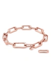 Monica Vinader Rose Gold Plated Vermeil Silver Alta Capture Charm Bracelet In Rose Gold