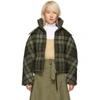 JW ANDERSON JW ANDERSON GREEN DOWN CROPPED PUFFER JACKET