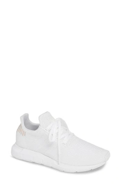 Adidas Originals Swift Run Knit Trainer Sneakers In White/white