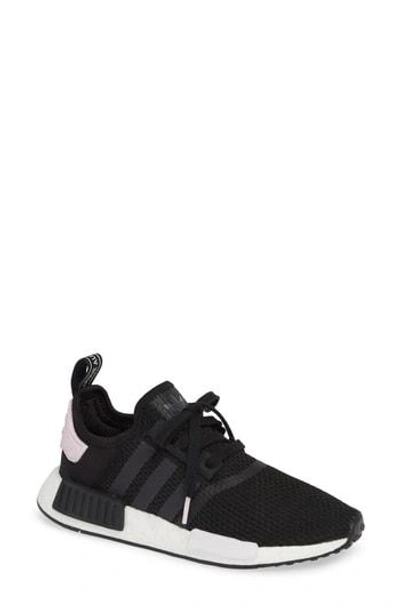 Adidas Originals Women's Nmd R1 Casual Shoes, Grey - Size 10.0 In Light Granite/ Clear Orange