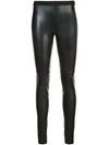 Marc Cain Leggings In Lederoptik In Black