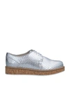 Trussardi Jeans Lace-up Shoes In Silver