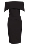 Vince Camuto Popover Cocktail Dress In Black