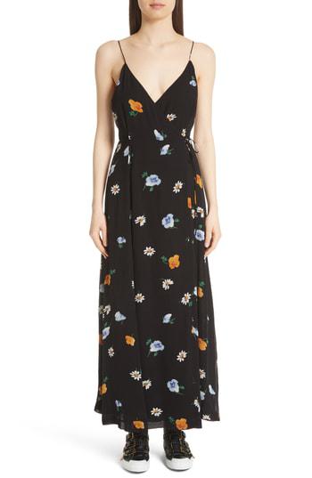 dainty georgette wrap dress