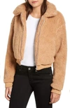 Tiger Mist Teddy Jacket In Brown