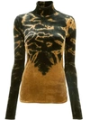 PROENZA SCHOULER LONG SLEEVE TIE DYE TURTLENECK