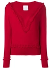Barrie Cashmere Sweater In Red