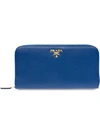 PRADA LOGO-PLAQUE ZIP-AROUND WALLET