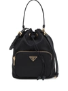 Prada Black Fabric Bucket Bag