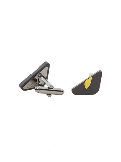 Fendi Eye Cufflinks - 黑色 In Black ,yellow