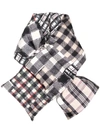 PIERRE-LOUIS MASCIA PIERRE-LOUIS MASCIA CHECKED PADDED SCARF - 棕色