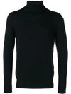 Drumohr Roll-neck Knitted Jumper In Black
