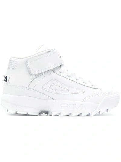 Fila Disruptor Leather Platform Sneakers In White