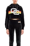OPENING CEREMONY OPENING CEREMONY PLUSH VELOUR CROP HOODIE,ST212148