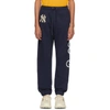 GUCCI GUCCI NAVY NY YANKEES EDITION PATCH LOUNGE PANTS