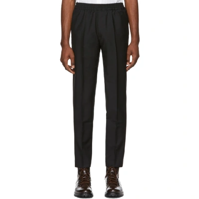 Harmony Black Mohair Paolo Trousers In 000 Black