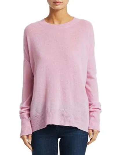 Theory Karenia Cashmere Crewneck Pullover Jumper In Pink Lilac