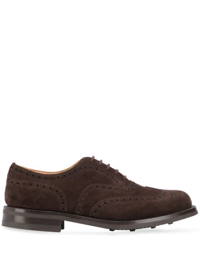Church's Amersham Suede Brogue Lace-up Shoes In Brown