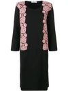 BLUMARINE FLORAL EMBROIDERY SWEATER DRESS