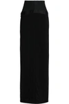 AMANDA WAKELEY DRAPED SATIN-TRIMMED CADY MAXI SKIRT,3074457345619329227