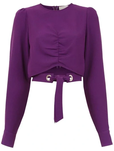 Framed Cracker Cropped Top - 紫色 In Purple