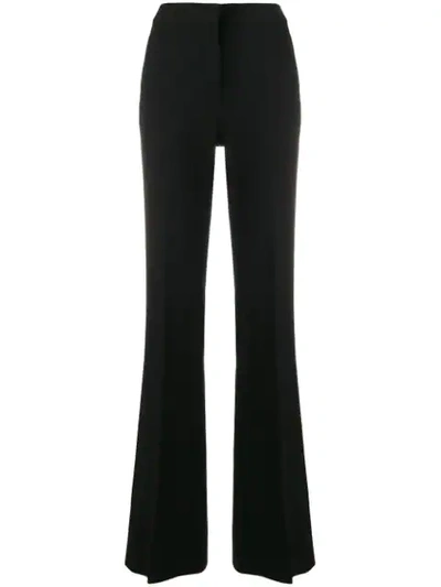 Emilio Pucci Wool-blend Crepe Flared Trousers In Black