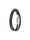 Tod's Braided Wrap Bracelet In Grey