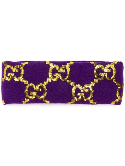 Gucci Gg Supreme发带 - 紫色 In Purple