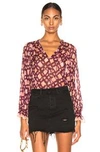 ULLA JOHNSON ULLA JOHNSON NAILAH BLOUSE IN BORDEAUX,ULLF-WS127