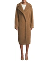 MAX MARA DOUBLE-BREASTED CAMEL HAIR BLEND TEDDY COAT,PROD216100204