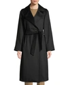 Max Mara Manuela Icon Camel Hair Belted Wrap Coat In Black
