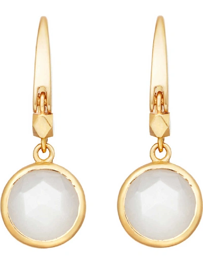 Astley Clarke Stilla 18ct Gold-plated Moonstone Earrings In Yellow Gold