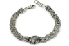 GIACOMO BURRONI DESIGNER MEN'S BRACELETS STERLING SILVER BRAID W/ETRUSCAN KNOT