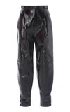 GIVENCHY PLEATED LEATHER TAPERED PANTS,BW50A260C0