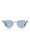 Oliver Peoples Men's Sheldrake Round Photochromic Sunglasses - Workman Gray In Grey