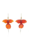 ANNETTE FERDINANDSEN 18K GOLD CARNELIAN AND PEARL EARRINGS,689811