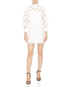 SANDRO HOULE EMBROIDERED EYELET MINI DRESS,R20197H