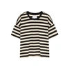 CURRENT ELLIOTT THE ROADIE STRIPED COTTON-BLEND T-SHIRT